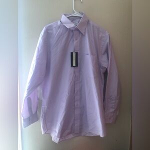 NWT Marquis Lavender Button Up Long Sleeve Top Size 15 32/33